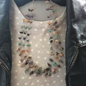 Natural stone necklace